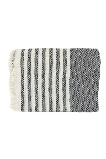INTER Z Knitted Patterned Fringed Single Duvet Cover 170x220 Cm