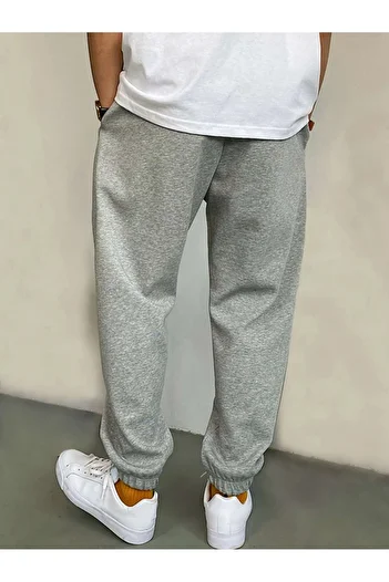 Boi California 23 Sweatpants Jogger - Γκρι εμπριμέ ψηλόμεσο ελαστικό πόδι