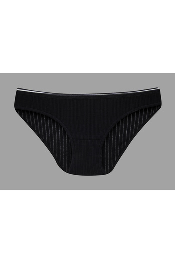 Ramior Pack of 5 100% Cotton Bikini Panties Chain Stitching Breathable Fabric