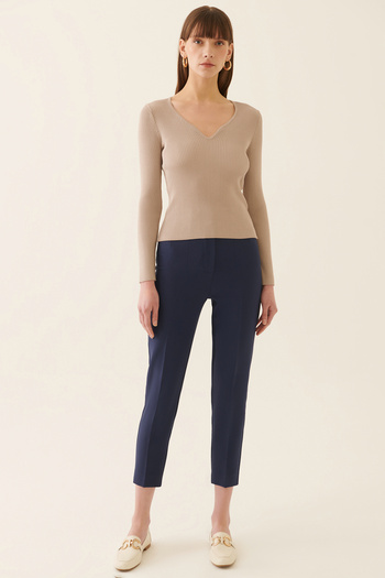 Perspective Illas Beige Color Women's Knitwear Blouse