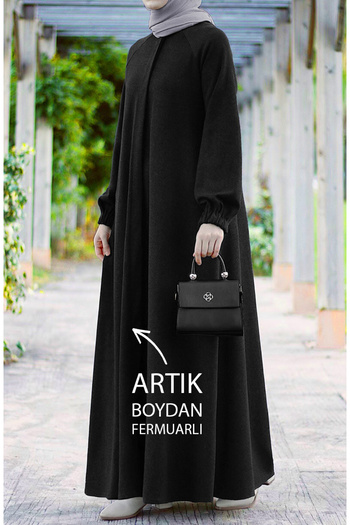 suhneva Farah Full Length Stamp Coat - Black