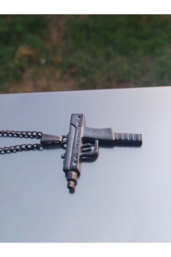 The Collection Uzi Başlıklı Siyah Renk Erkek Kolye