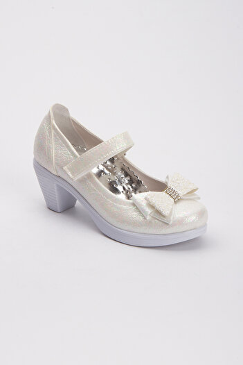 Sare Çocuk Giyim Cream Girl's Orthopedic Heeled Shoes