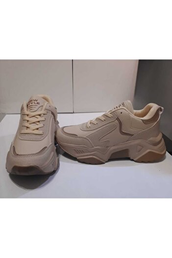 ONE STEP Kadın Süet Detaylı Kalın Taban Spor Ayakkabı