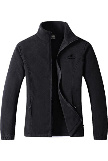 GENIUS STORE Unisex fleecová bunda s celorozepínacím zipem Venkovní fleecová bunda Taktická fleecová dámská-pánské fleece Barevná-plná