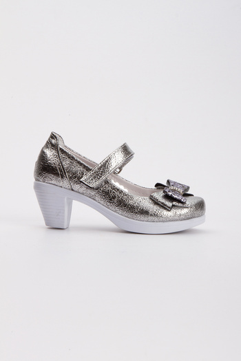 Sare Çocuk Giyim Gray Girl's Orthopedic Heeled Shoes