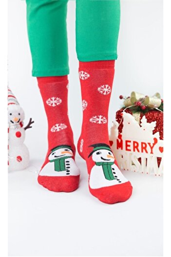 TİSTA New Year's Special Quality Women's Towel Socks