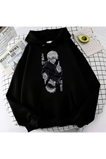 Touz Anime Jujutsu Kaisen Толстовка з капюшоном оверсайз