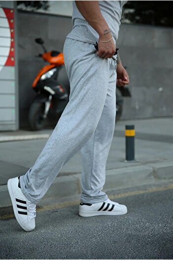 FİTGO Γκρι Oversize Unisex εποχιακή φόρμα κάτω