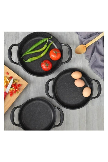 TAŞHAN Taşhan Döküm - 3-Piece Granite Omelet Sahan Set