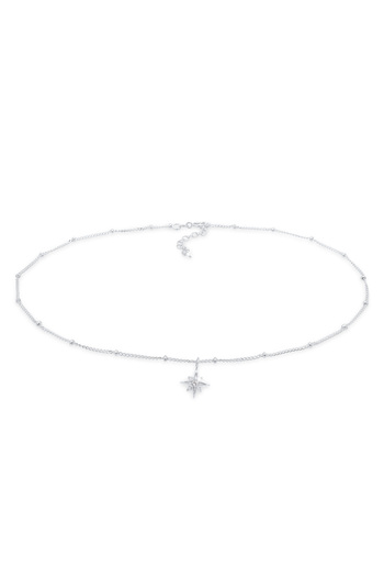 ELLI Halskette Choker Stern Astro Kristalle 925 Silber