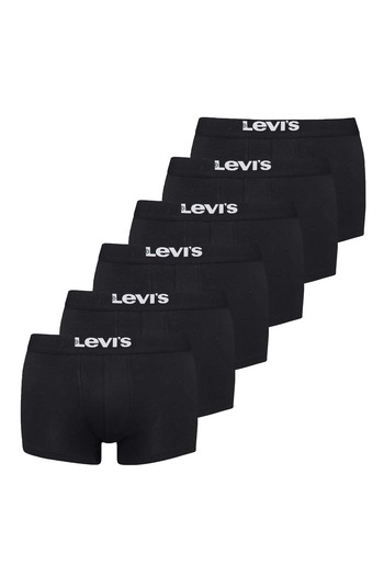 Levi's LEVI'S Herren-Boxershorts – Solid Basic Trunk Organic ECOM, Baumwoll-Stretch, 6er-Pack