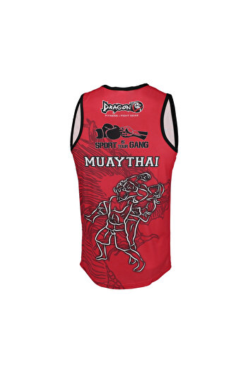 Dragondo Ψηφιακό εμπριμέ μονόχρωμο μπλουζάκι Muay Thai με λογότυπο Federation