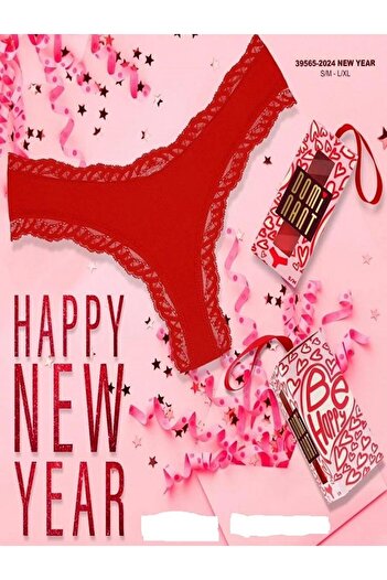 Dominant New Year's Special Women's Lace Red Thong Boxed Panties Single Lover Gift Thong
