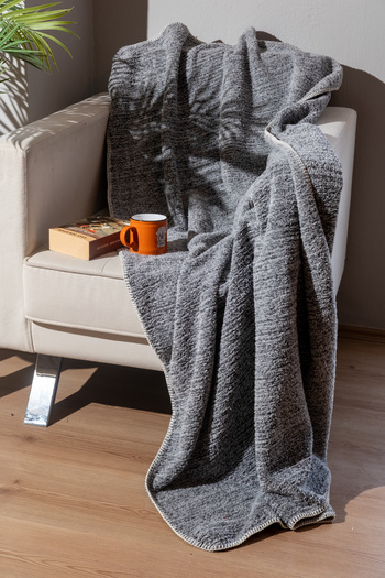 NAURA Concept 100 x 170 Welsoft TV Blanket Shepherd's Stitch Double Racking