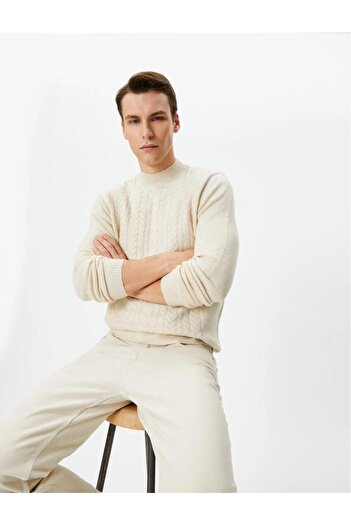 Koton Beige Men's Sweater 4WAM70006HT