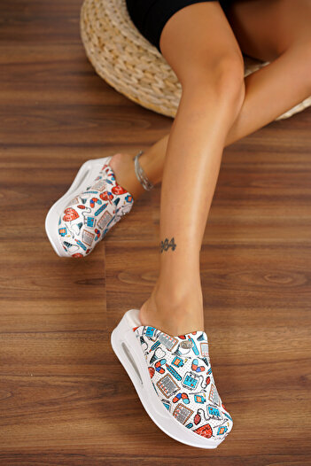 BLUMSABOTERLİK Blum Sabo Slippers Fully Orthopedic and Anatomical Structured Heart Patterned Air Max Sabo Slippers 2022