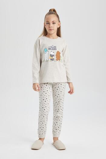 DeFacto Girls We Bare Bears Long Sleeve Pajamas Set B7300A823Wn