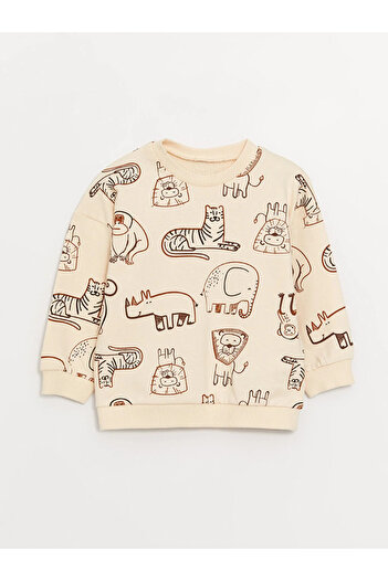 LC Waikiki lCW Baby CrEw NEck long SlEEvE SwEatshirt and SwEatpants 2 PiEcEs SEt for Baby Boy - PrintEd