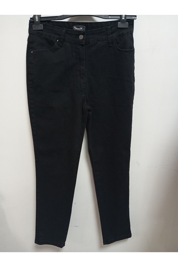AKŞEN GİYİM LARGE SIZE FULL LYRICAL HIGH WAIST PIPE TROPHY BLACK COLOR JEANS/JEANS PANT