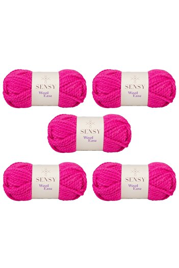 SENSY Wool Ease 5 Pieces of Hand Knitting Yarn Scarf Beanie Hat Yarn Poncho Yarn Cardigan Yarn Knitting Yarn