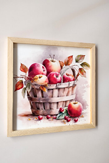 Wooden Factory Apple Basket Wooden Framed Mdf Table