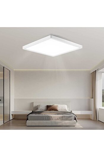 Viesteknoloji TAVANA SIFIR KARE LED PANEL 24W 6500K BEYAZ IŞIK BÜYÜK BOY EV BANYO BALKON ARMATÜRÜ LED AVİZE