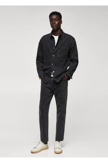 MANGO Man Denim shirt jacket with pockets