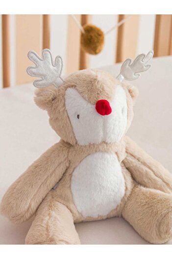 LC Waikiki Embroidered Filled Plush Soft Deer Toy Throw Pillow 31 cm