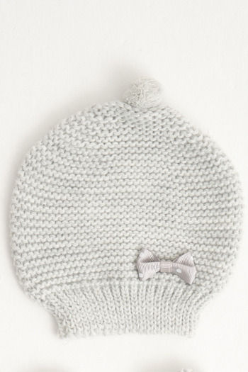 Little Jom Baby Hat Baby Gloves Baby Booties, Set of 3, Knitwear Baby Hat, Gloves, Booties, Cotton (0-18 MONTHS)