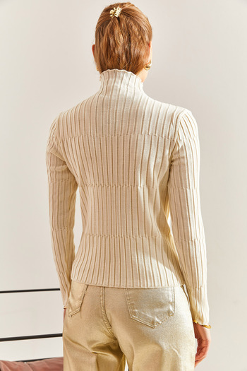 Bianco Lucci Women's Turtleneck Piece Sweater