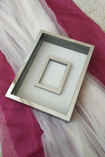 Verda Çerçeve 30x40 Cm Black-silver Photo Sectioned Rose Storage Memory Frame-6 Cm Memory Frame Rose Box