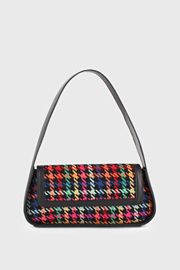 LUNABLU Baguette Bag with Fabric Detailed Cover