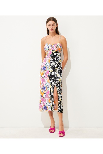 İpekyol Pattern mix strap dress