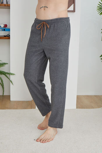 KLY Unısex Rahat Kalip Polar Pijama Eşofman Altı