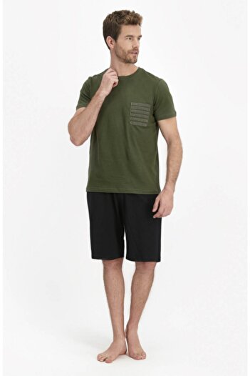 Arnetta Men's Khaki Basic Bermuda Suit
