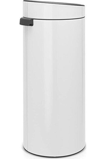 Brabantia Touch White Trash Can 30L