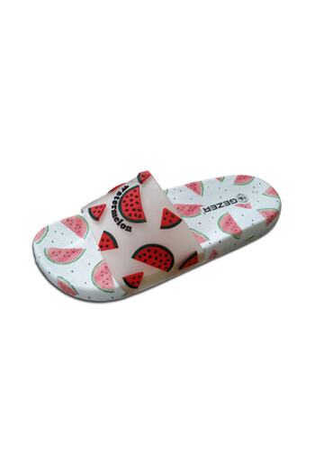 GEZER Women's Watermelon Pattern Ultrasoft Summer Pool Sea Bathroom and Outdoor Non-Slip Sole Slippers