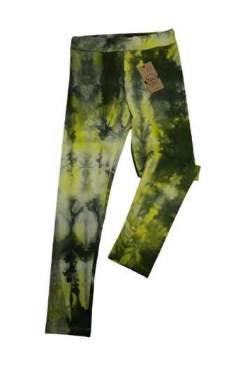 Timi Kids Girl's Green Unprinted Batik Seasonal Long Tights