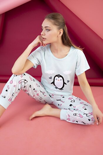 STRAWBERRY COTTON PRINTED PAJAMA SET