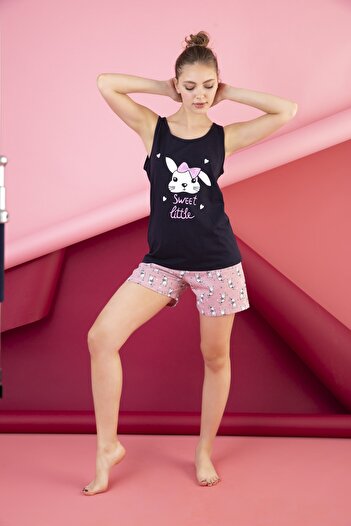 STRAWBERRY COTTON PRINTED SHORTS SET