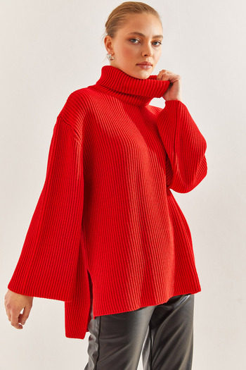 Bianco Lucci Women's Turtleneck Knitwear Sweater