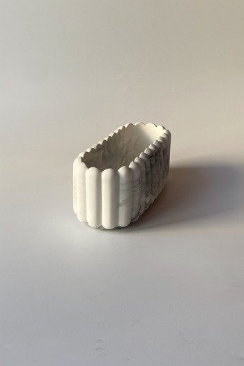 sin istanbul Countertop Radian Soap Dish, Sponge Dish Marble Pattern