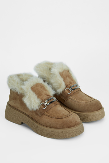 Tamer Tanca Γυναικείες μπότες casual από γνήσιο δέρμα 33 61011 Bn Boots Sk23/24