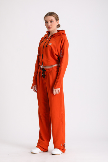WESTBRAND Embroidered Hooded Crop Suit 100% Cotton