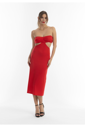 Faina Midikleid mit Cut-outs