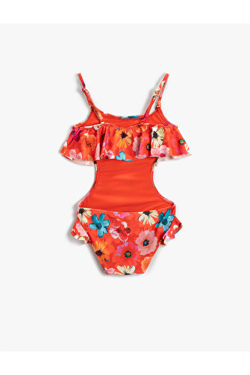 Koton Floral Pattern Frilly Swimsuit