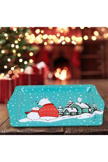 Myros Green Polar Bear Mini Metal Tray
