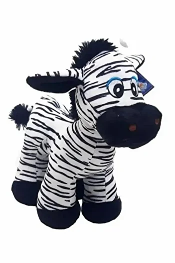 Şeker Adası Cute Striped Plush Zebra 28 Cm - Gift Sleeping and Playmate Plush Donkey Zebra Toy