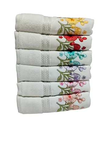 Özdilek 6 Pieces Azalea Embroidered Towel Model 22-08